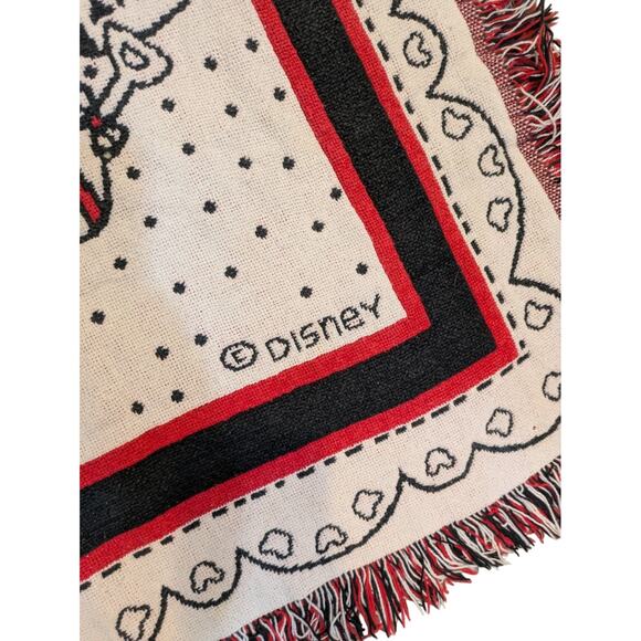Vintage Disney Mickey Mouse & Minnie Baby Blanket /Throw 46x36in - Picture 2 of 5